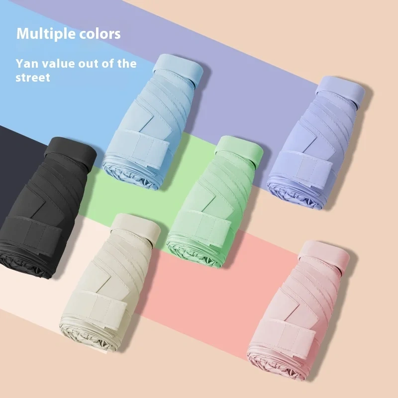 Ultralight Mini Pocket Umbrella Portable Women's UV Protection Anti-Uv Capsule Umbrella  Folding UV Rain Umbrella