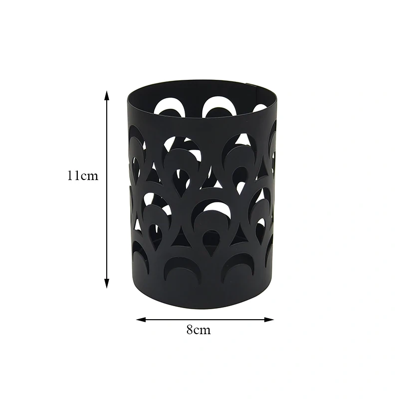 Wholesale Creative Design Desk Organizer Pen Holder Factory Direct Sales Decorative Metal Pen Holder