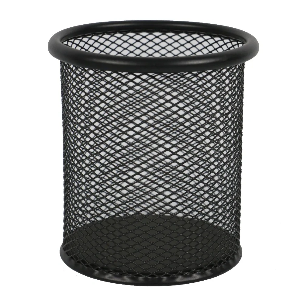 Wideny School Black Office Desk Desktop Children Metal Mesh Pen Holder for Office Supplies