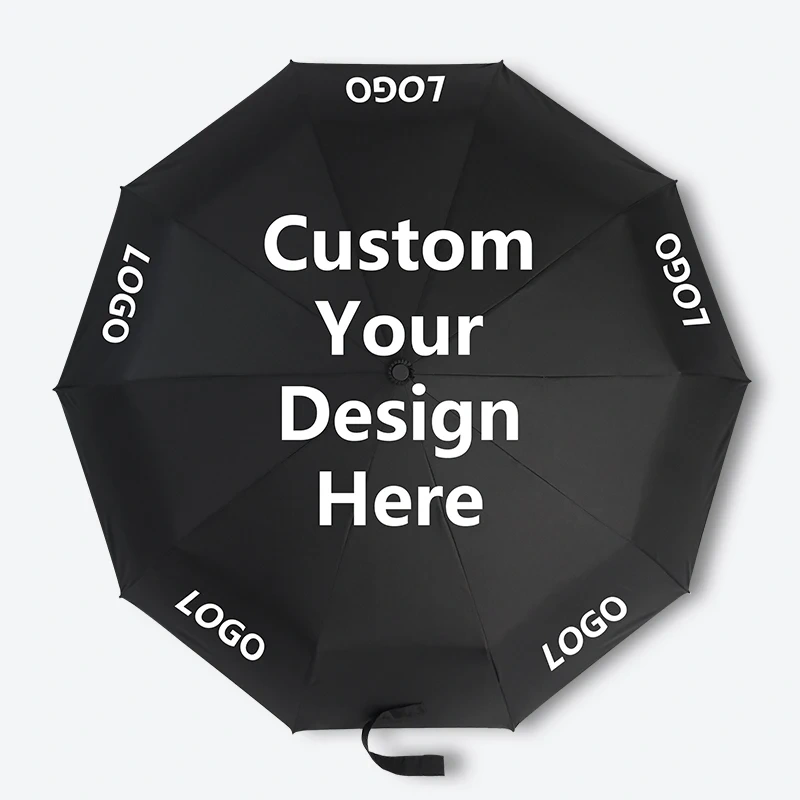 New Buy Bulk Wooden Handle Designer Auto Sunshade Paraguas Customised Compact Rain Automatic Windproof 3 Folding Umbrella
