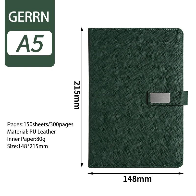 Business Logo Stationery Customised Luxury Pu Leather Notebook and Pen Gift Set