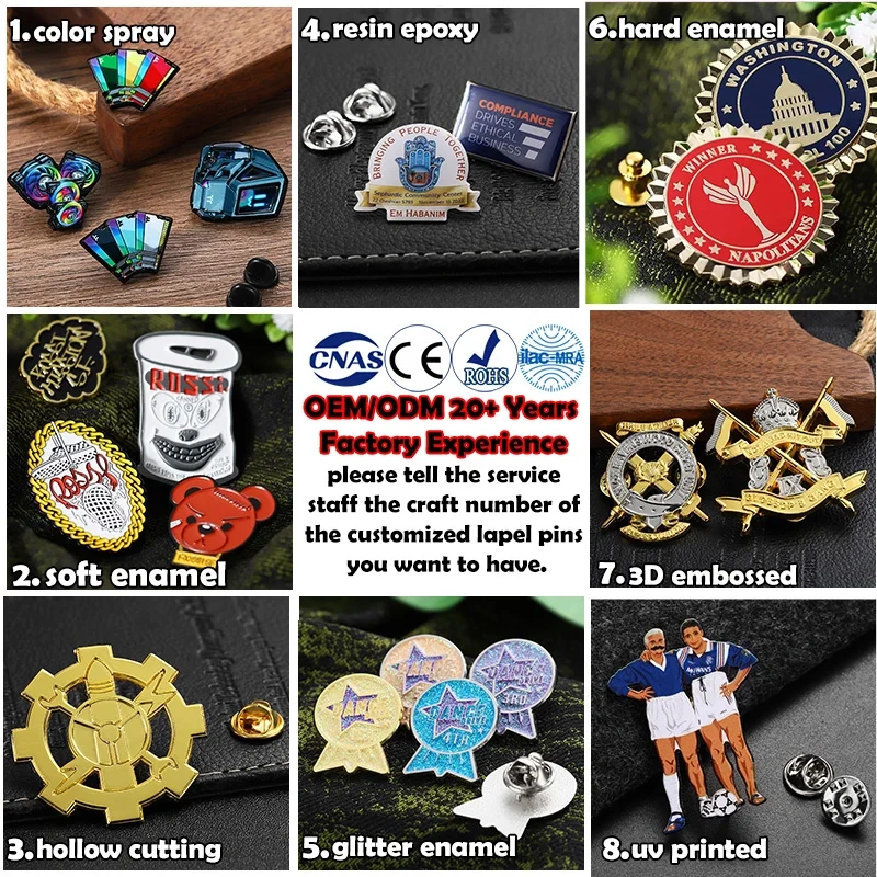 Wholesale Metal Badge Custom Logo Company Brand Enamel Lapel Pin Brooch 2d 3D Gold Plated Resin Epoxy Pins for Clothes