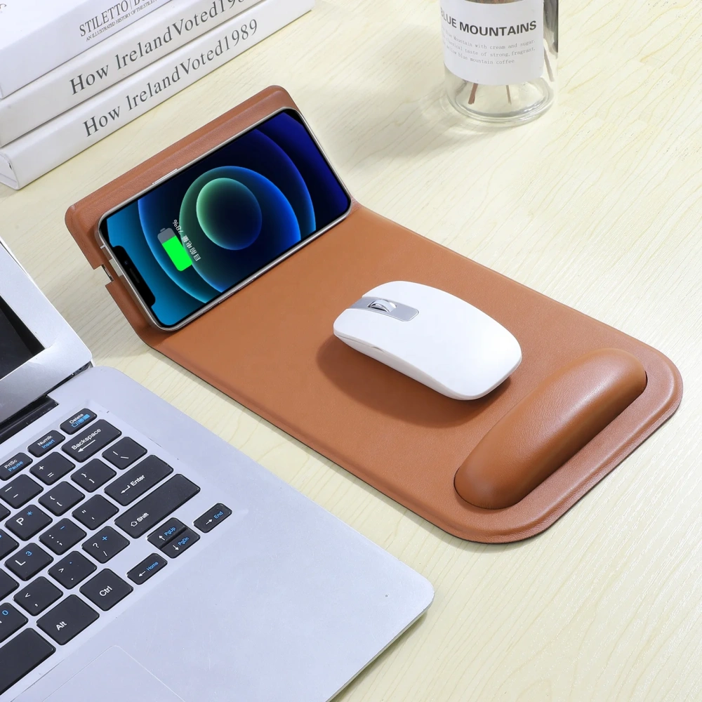 New Wireless Charging Mouse Pad with Bracket Multifunctional Fast Charging Office Home Creative with Wrist Guard Mouse Pad