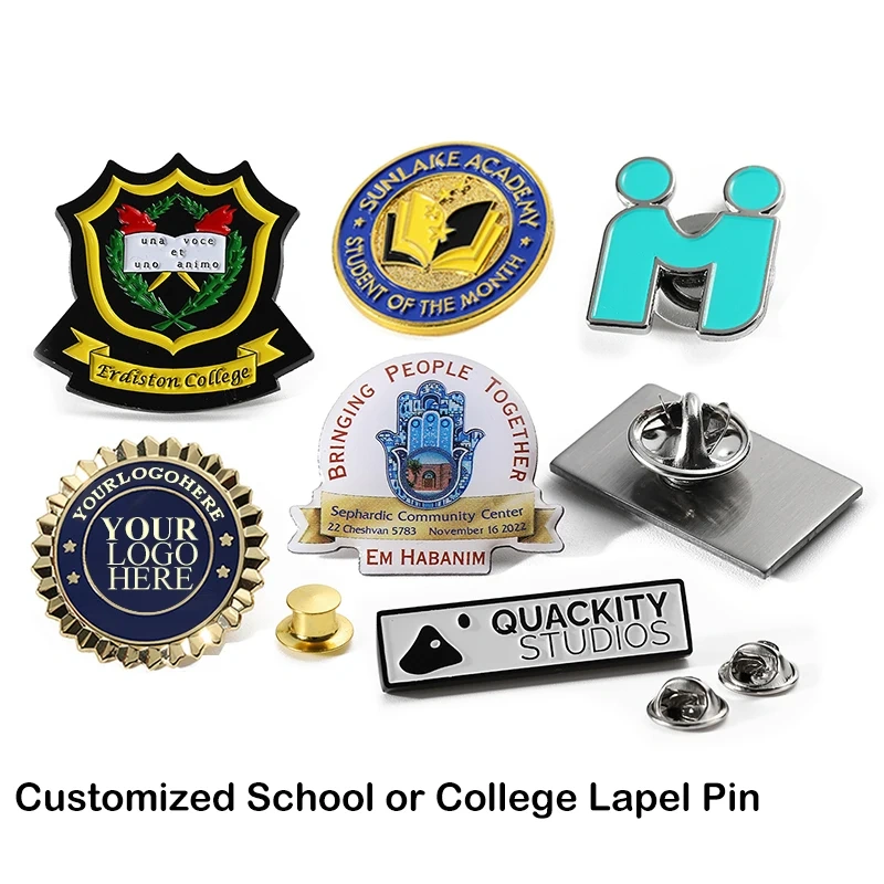 Wholesale Metal Badge Custom Logo Company Brand Enamel Lapel Pin Brooch 2d 3D Gold Plated Resin Epoxy Pins for Clothes