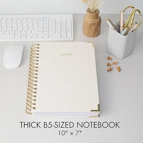 Customizable A4 Bamboo Paper Notebook PVC Cover Printed Style Loose-Leaf Kraft Paper Notebook Pen Maths Supplier Notebook