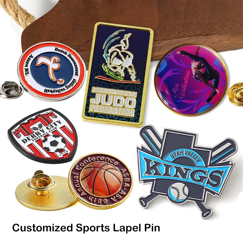 Wholesale Metal Badge Custom Logo Company Brand Enamel Lapel Pin Brooch 2d 3D Gold Plated Resin Epoxy Pins for Clothes