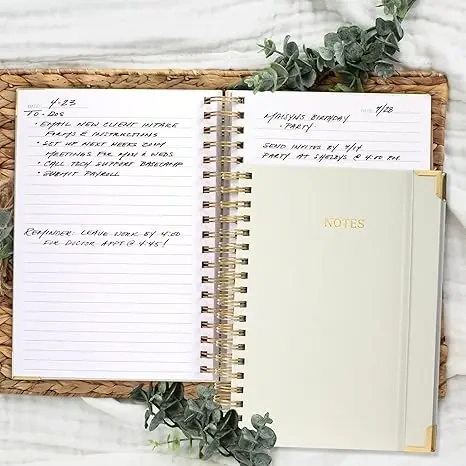 Customizable A4 Bamboo Paper Notebook PVC Cover Printed Style Loose-Leaf Kraft Paper Notebook Pen Maths Supplier Notebook