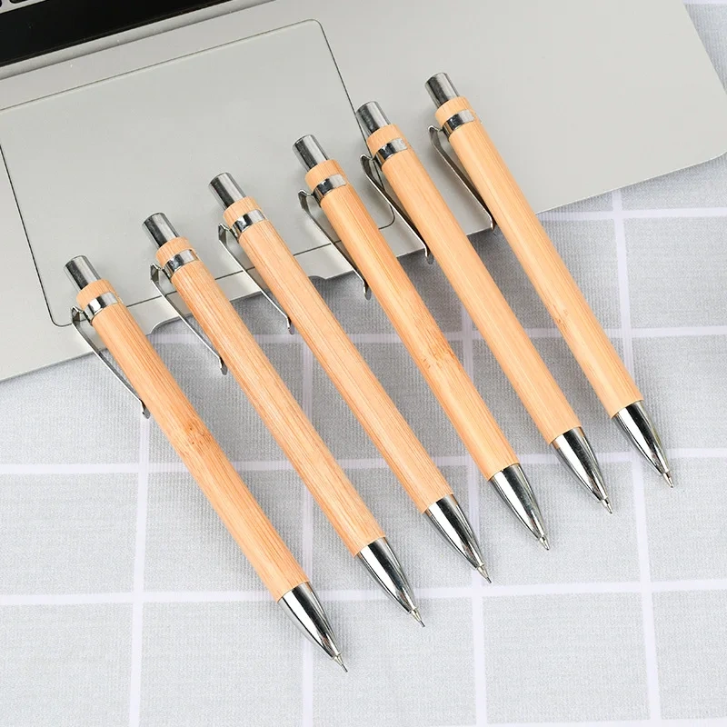 Recycled Click Eco Friendly Bamboo Pens with High Quality Personalized  Wood Custom Logo Hotel Amenities Ball Point Ballpoint
