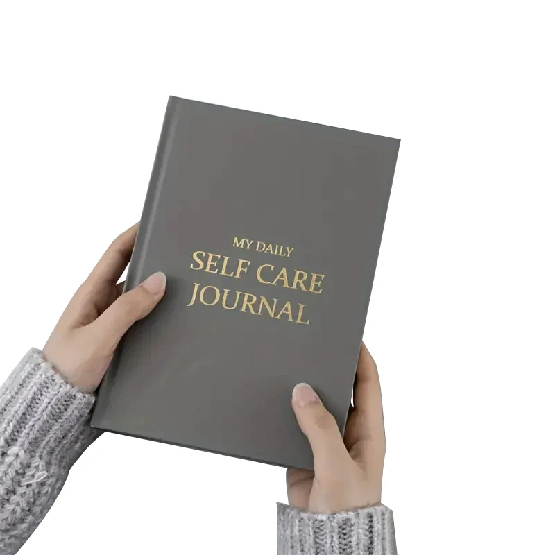 Custom A5 Glossy Finish Hardcover Executive Self Care Journal Notebook