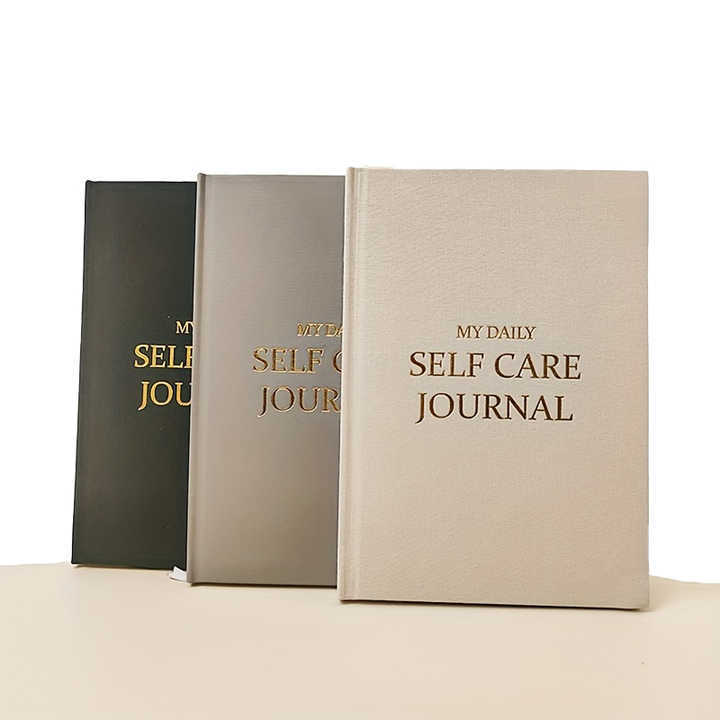 Custom A5 Glossy Finish Hardcover Executive Self Care Journal Notebook