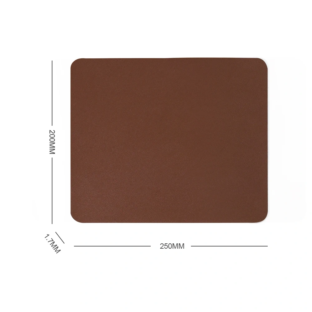 Stock WT007 Wholesale Waterproof Oil-free Odorless Mousepad 1 Piece PVC  PU Leather Desk Laptop Office Mouse Pads Mat