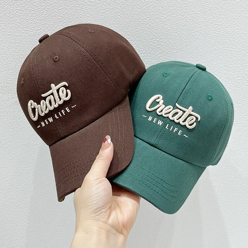 New Outdoor Sports Sunshade Cap for Spring and Summer 3D Embroidery Baseball Hat in Street Style Sporty Fabric Feature