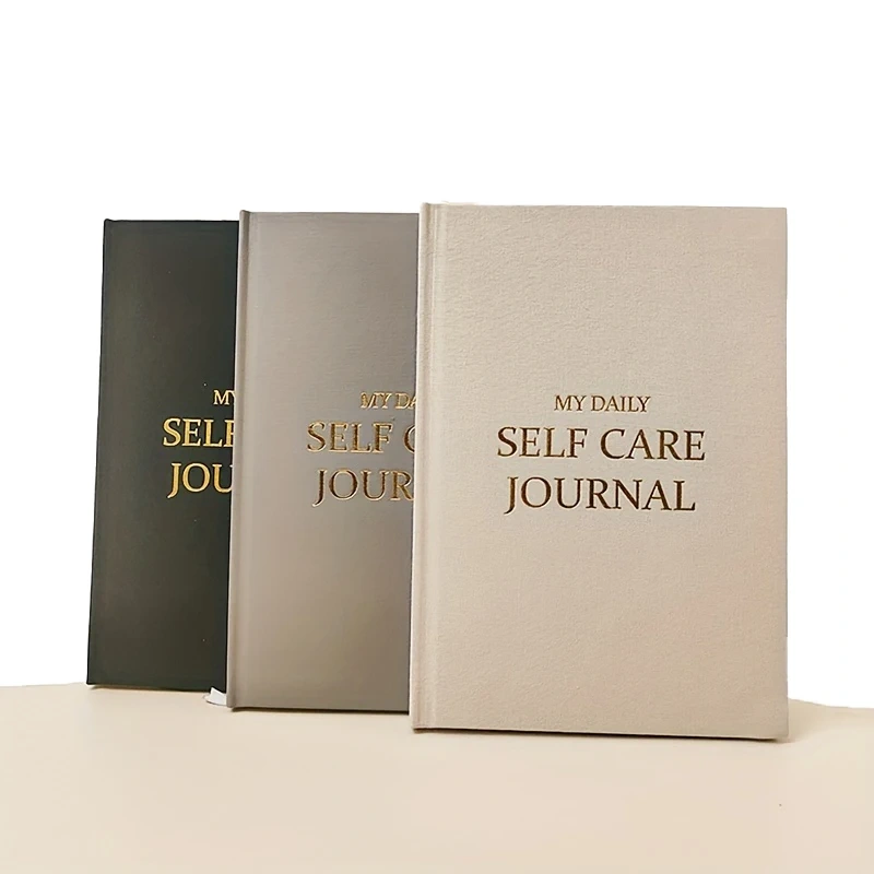 Custom A5 Glossy Finish Hardcover Executive Self Care Journal Notebook