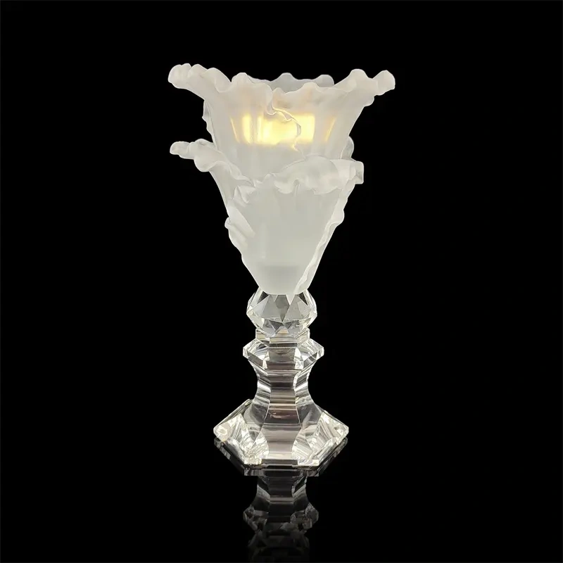 2022 Latst Arabic Style Crystal Flower Shape Incense Mubkhar Beautiful Glass burner