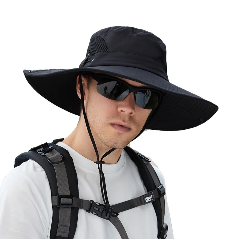 Men's Waterproof Bucket Hat with Wide Brim UV Protection for Outdoor Sports Cycling Casual Wear & Camping Sun Hats for Travel