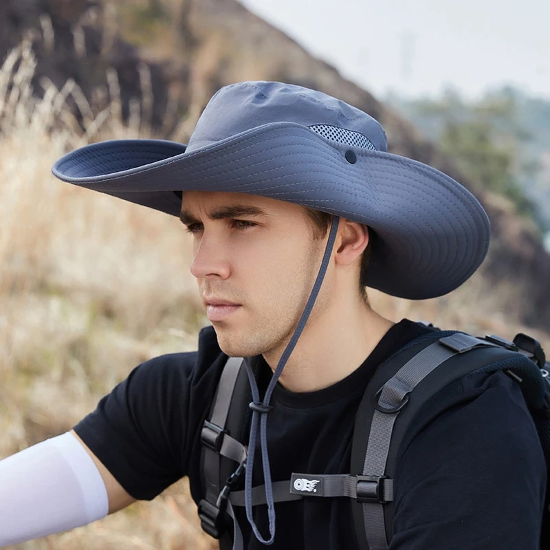 Men's Waterproof Bucket Hat with Wide Brim UV Protection for Outdoor Sports Cycling Casual Wear & Camping Sun Hats for Travel