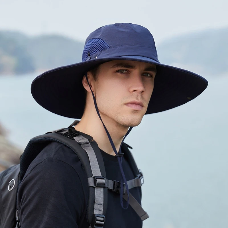 Men's Waterproof Bucket Hat with Wide Brim UV Protection for Outdoor Sports Cycling Casual Wear & Camping Sun Hats for Travel