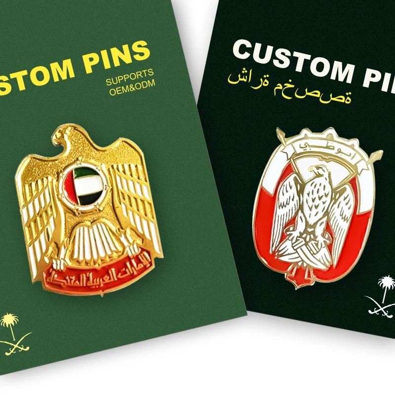 Manufacturer Enamel Pins Custom Metalicos Gorra Safety Logo Design Your Own Badge Hijab Metal Lapels Saudi Pin