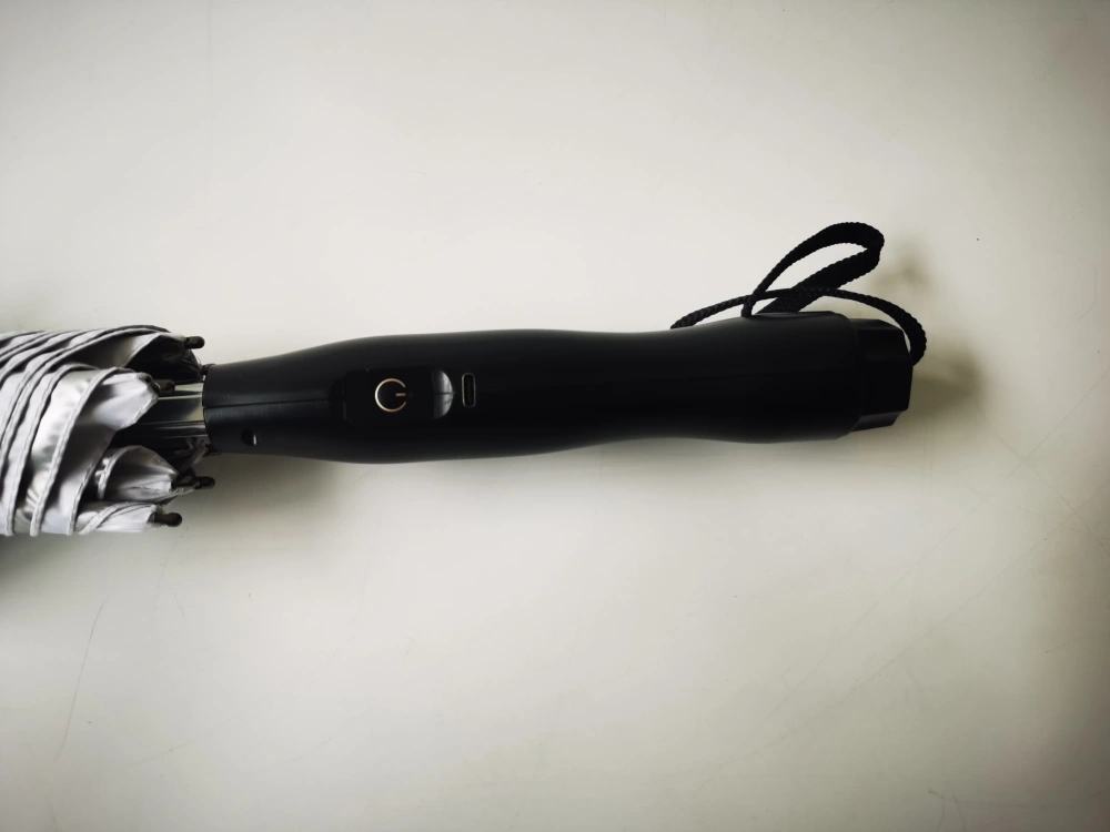 2600mAh Solar-Ready Outdoor Windproof Silver-Coated Rechargeable Fan Umbrella