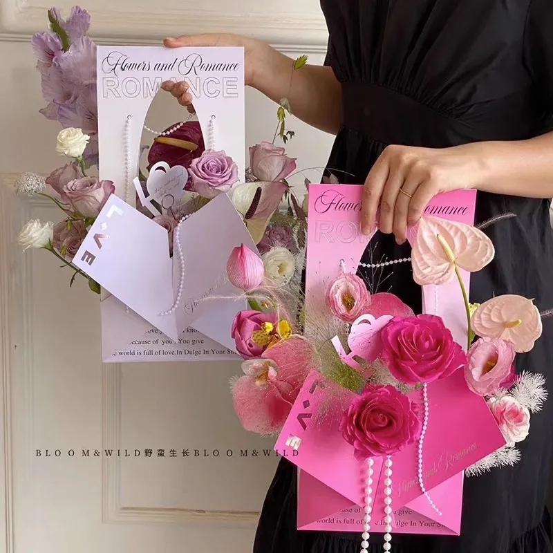 Wholesale Portable Flower Box Waterproof Flower Box Flower Bouquet Gift Packaging Box