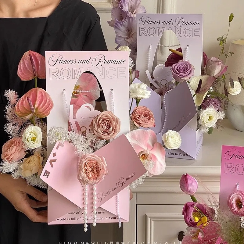 Wholesale Portable Flower Box Waterproof Flower Box Flower Bouquet Gift Packaging Box