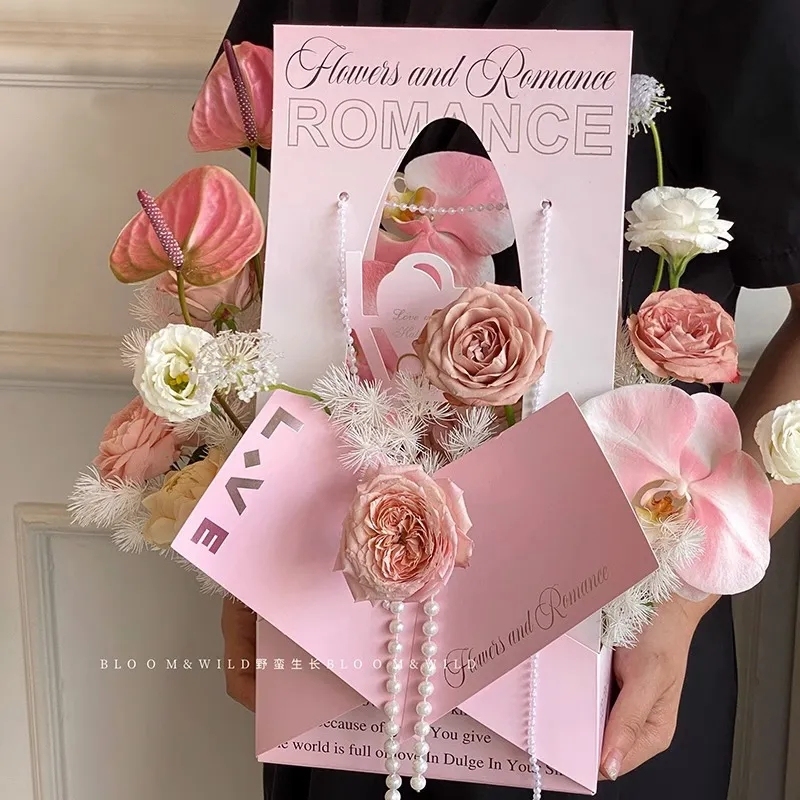 Wholesale Portable Flower Box Waterproof Flower Box Flower Bouquet Gift Packaging Box