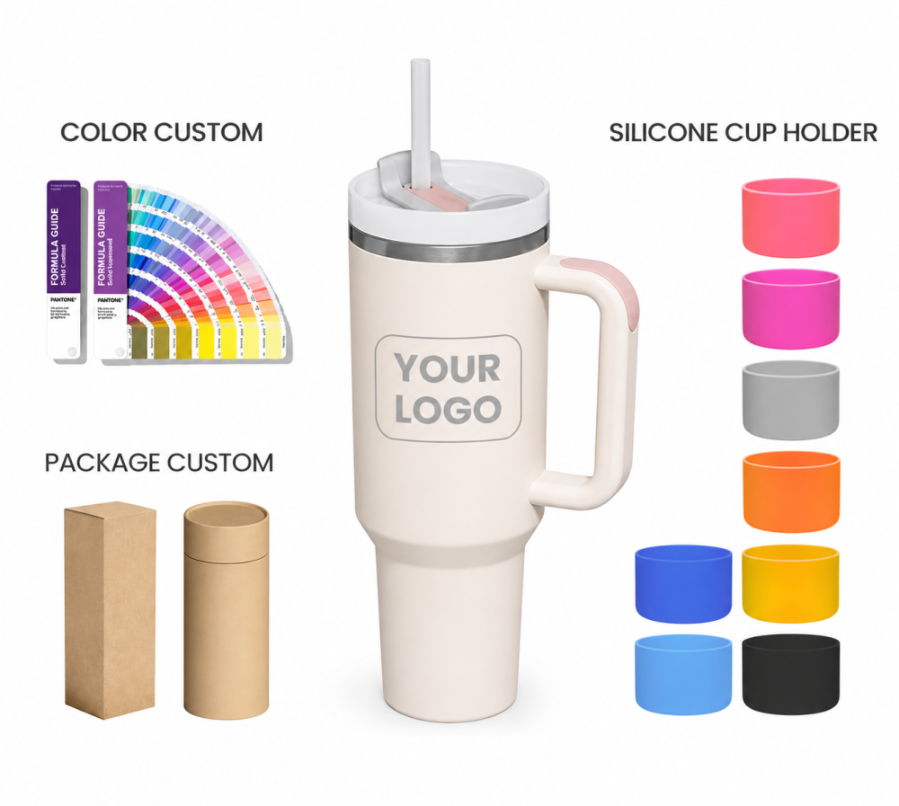 Tairflask 2026 New Design 40oz Christmas Tumbler with Handle Straw 304 Stainless Steel Travel Mug for Outdoor Can Keep 12-24h