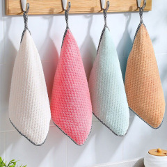 Wholesale dishwashing towels, dishcloths, kitchen cloths, non greasy, thickened, table wiping, bowl brushing cloth, absorbent scouring pad from manufacturers