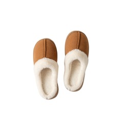 New Trendy Thick soled Fuzzy Cotton Slippers for Women Winter Warmth, Suitable for Autumn Winter, Snow Boots with Toe Cap, Anti slip