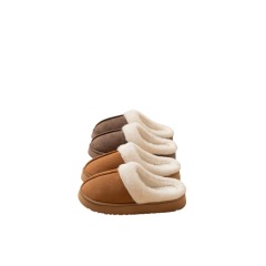 New Trendy Thick soled Fuzzy Cotton Slippers for Women Winter Warmth, Suitable for Autumn Winter, Snow Boots with Toe Cap, Anti slip