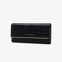 Emperor Paul Wallet Women's Long Leather Crocodile Pattern Fashion Handbag Large Capacity Card Foreskin Clip Women's Wholesale