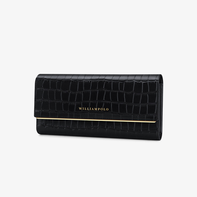 Emperor Paul Wallet Women's Long Leather Crocodile Pattern Fashion Handbag Large Capacity Card Foreskin Clip Women's Wholesale