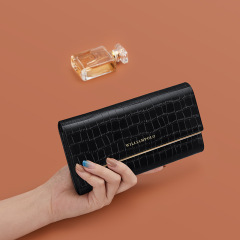 Emperor Paul Wallet Women's Long Leather Crocodile Pattern Fashion Handbag Large Capacity Card Foreskin Clip Women's Wholesale