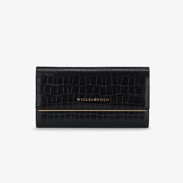 Emperor Paul Wallet Women's Long Leather Crocodile Pattern Fashion Handbag Large Capacity Card Foreskin Clip Women's Wholesale