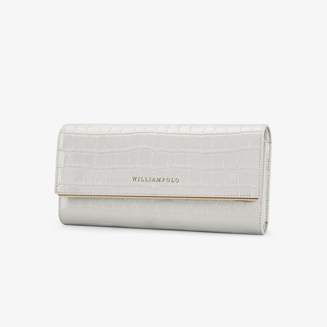 Emperor Paul Wallet Women's Long Leather Crocodile Pattern Fashion Handbag Large Capacity Card Foreskin Clip Women's Wholesale
