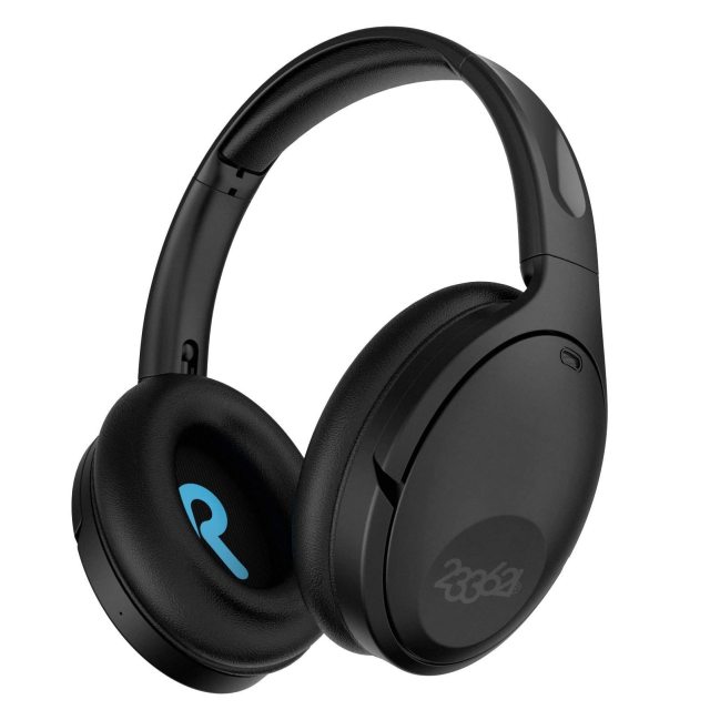 233621 Hush Active Noise Cancelling Headphones with Microphone [100 Hrs Playtime] Wireless Over Ear ANC Headphones Wireless Bluetooth Headphones with Custom App Comfort Fit for Home Office(Cozmo)