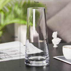 Modern minimalist gradient iridescent glass vase with high aesthetic value, living room hydroponic, bedroom decorative ornament vase