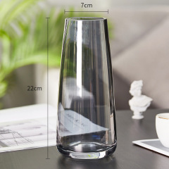Modern minimalist gradient iridescent glass vase with high aesthetic value, living room hydroponic, bedroom decorative ornament vase
