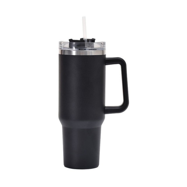 Handle Cup Large Capacity Ice Master Cup Double-Layer Vacuum Stainless Steel Car Cup Portable Straw Water Cup