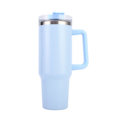 Handle Cup Large Capacity Ice Master Cup Double-Layer Vacuum Stainless Steel Car Cup Portable Straw Water Cup