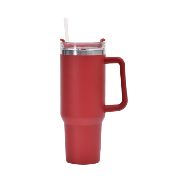 Handle Cup Large Capacity Ice Master Cup Double-Layer Vacuum Stainless Steel Car Cup Portable Straw Water Cup