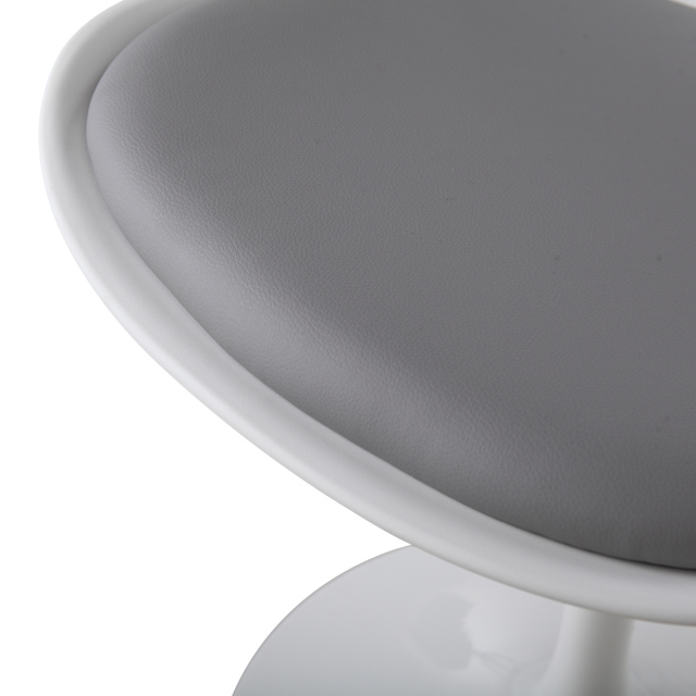 Swivel Tulip Side Chair for Kitchen and Dining Room Bar with Cushioned Seat and Curved Backrest