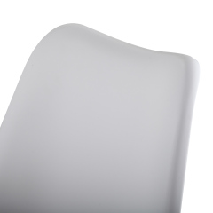 Swivel Tulip Side Chair for Kitchen and Dining Room Bar with Cushioned Seat and Curved Backrest