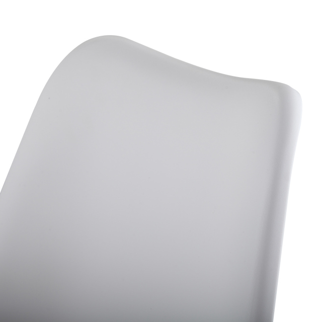 Swivel Tulip Side Chair for Kitchen and Dining Room Bar with Cushioned Seat and Curved Backrest