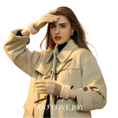 Winter new cashmere gloves ladies outdoor small fragrance breeze velvet thickened warm gloves cold-proof touch screen DY50
