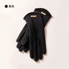 Winter new cashmere gloves ladies outdoor small fragrance breeze velvet thickened warm gloves cold-proof touch screen DY50