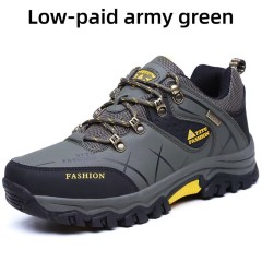Essential hiking and mountaineering shoes for autumn and winter - plush and warm, waterproof plus size leather top cotton shoes
