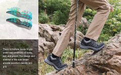 Men's waterproof hiking shoes made of leather, comfortable, lightweight, non slip, low cut outdoor hiking shoes