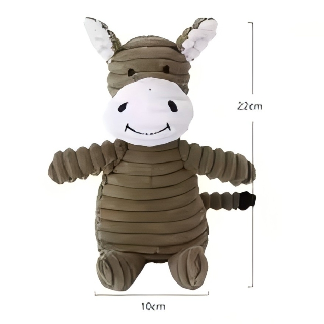 Plush Animal-Shaped Dog Biting and Squeaking Toy