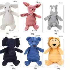 Plush Animal-Shaped Dog Biting and Squeaking Toy